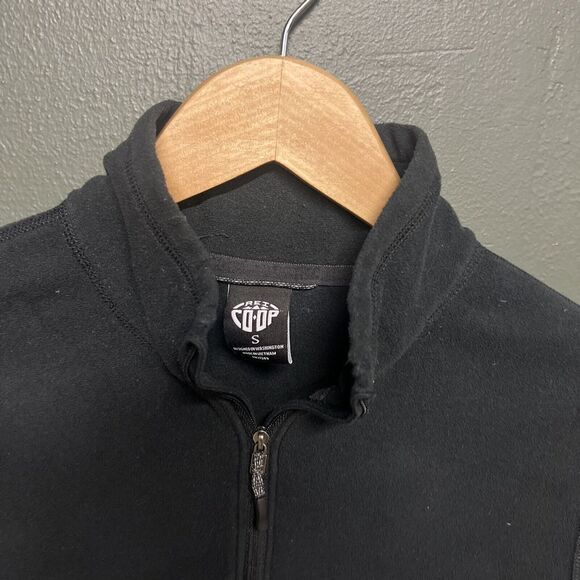 REI Co-Op Sweatshirt Men Small Black Quarter Zip Fleece Pullover Sweater Adult - Picture 2 of 4